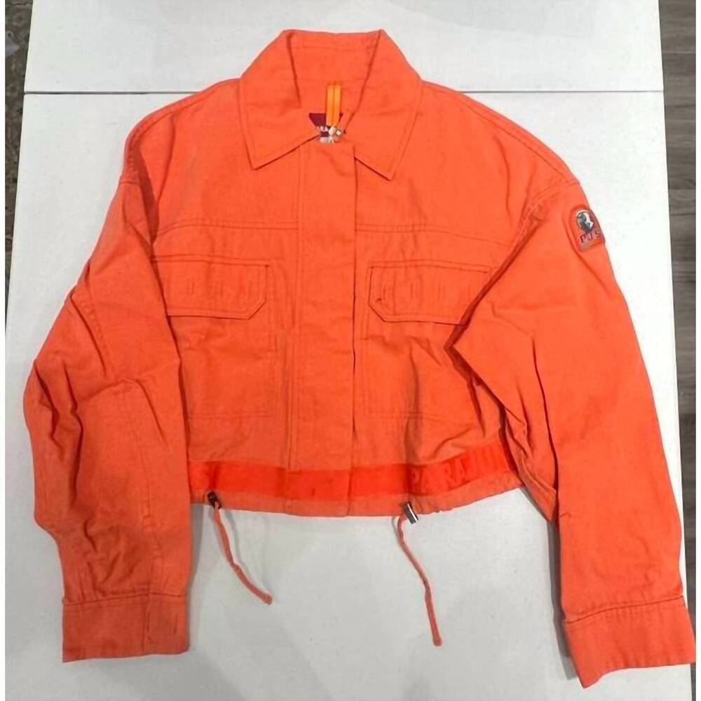NEW PARAJUMPERS women's metka short jacket in orange